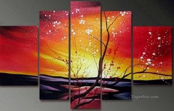 Establecer grupo Painting - grupo de paneles de flor de cerezo agp130